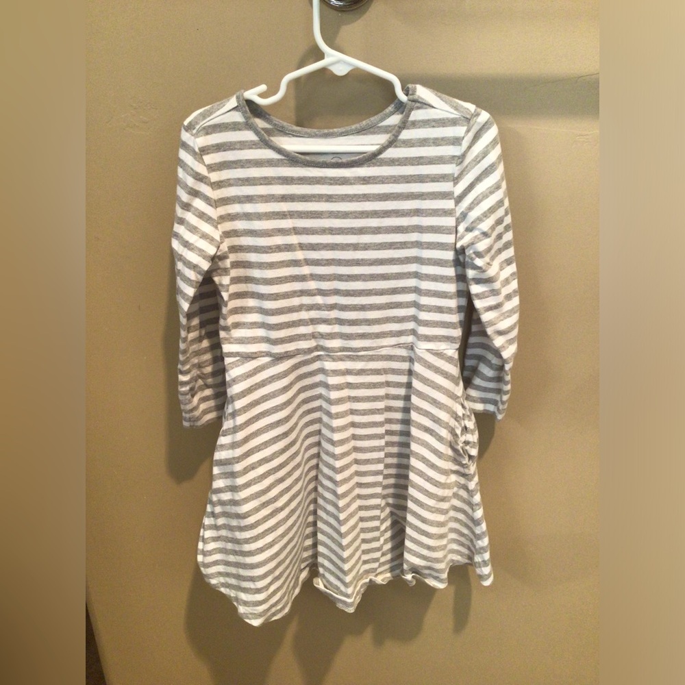 Striped girly casual fall dress